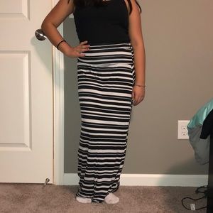 Striped maxi skirt